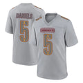 Kieara W.Commanders #5 Jayden Daniels Player Gray Atmosphere Fashion Home Game Stitched Jerseys