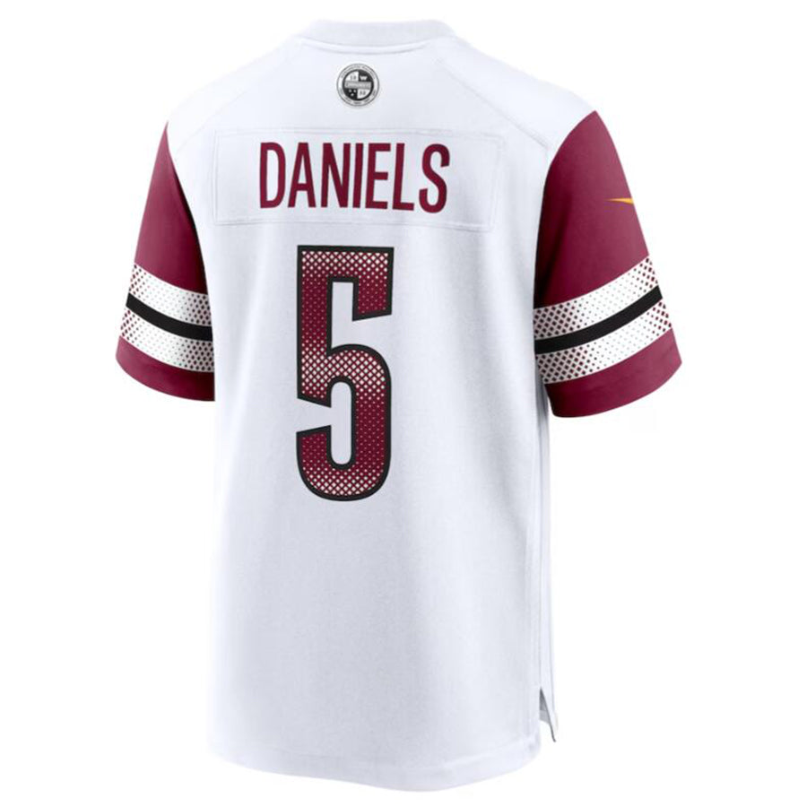 Kieara W.Commanders #5 Jayden Daniels White 2024 Draft First Round Pick Player Game Stitched Jersey