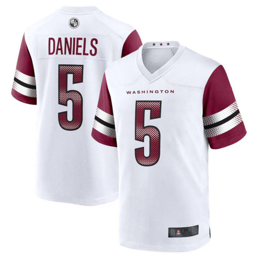 Kieara W.Commanders #5 Jayden Daniels White 2024 Draft First Round Pick Player Game Stitched Jerseys