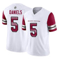 Kieara W.Commanders #5 Jayden Daniels White Vapor F.U.S.E. Limited Home Game Stitched Jerseys