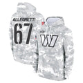 Kieara W.Commanders #67 Nick Allegretti Player Arctic Camo Limited Salute to Service Pullover Hoodies Game Stitched Jerseys