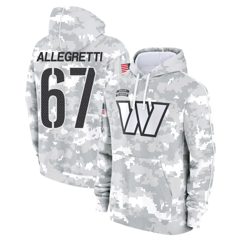 Kieara W.Commanders #67 Nick Allegretti Player Arctic Camo Limited Salute to Service Pullover Hoodies Game Stitched Jerseys