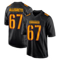 Kieara W.Commanders #67 Nick Allegretti Player Black Carbon Fashion Home Game Stitched Jerseys