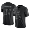 Kieara W.Commanders #67 Nick Allegretti Player Black Limited Reflective Home Game Stitched Jerseys