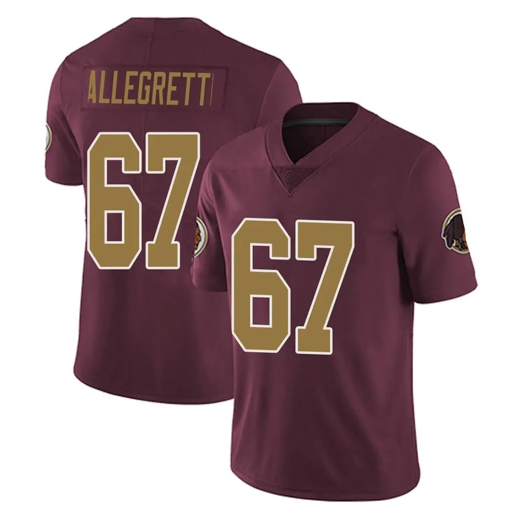 Kieara W.Commanders #67 Nick Allegretti Player Burgundy Alternate Vapor Untouchable Home Game Stitched Jerseys