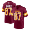 Kieara W.Commanders #67 Nick Allegretti Player Burgundy Home Game Stitched Jerseys