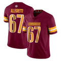 Kieara W.Commanders #67 Nick Allegretti Player Burgundy Limited Vapor Home Game Stitched Jerseys