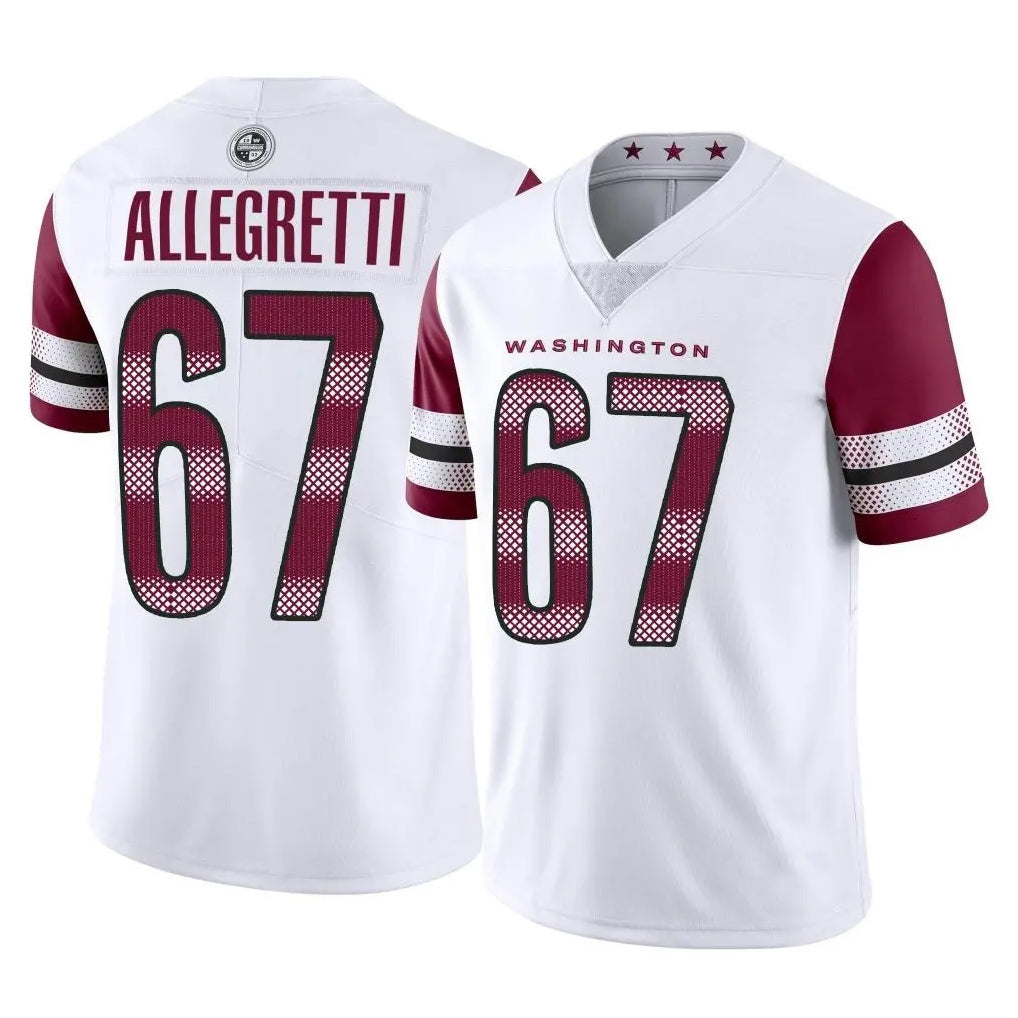 Kieara W.Commanders #67 Nick Allegretti Player White Limited Vapor Home Game Stitched Jerseys