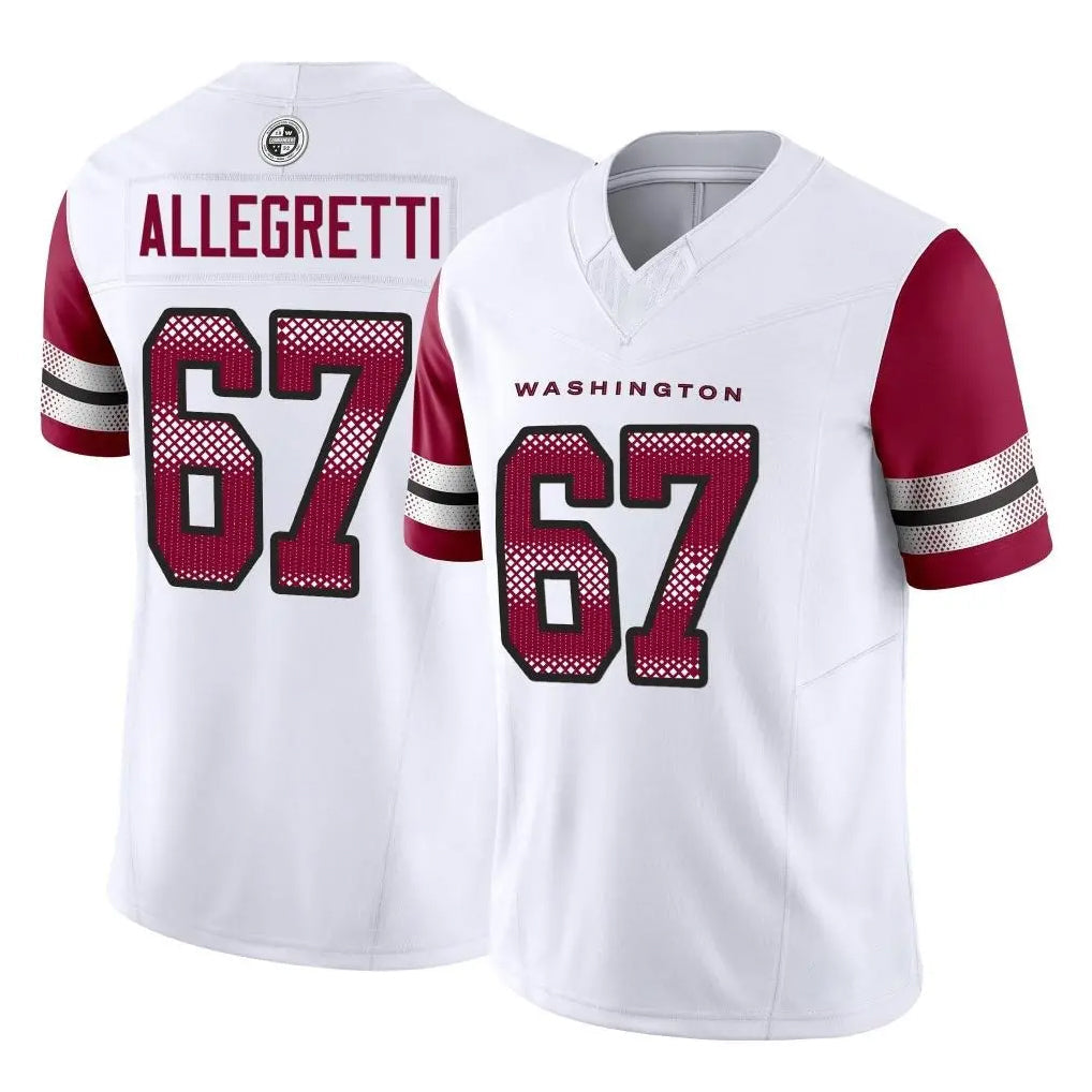 Kieara W.Commanders #67 Nick Allegretti Player White Vapor F.U.S.E. Limited Home Game Stitched Jerseys