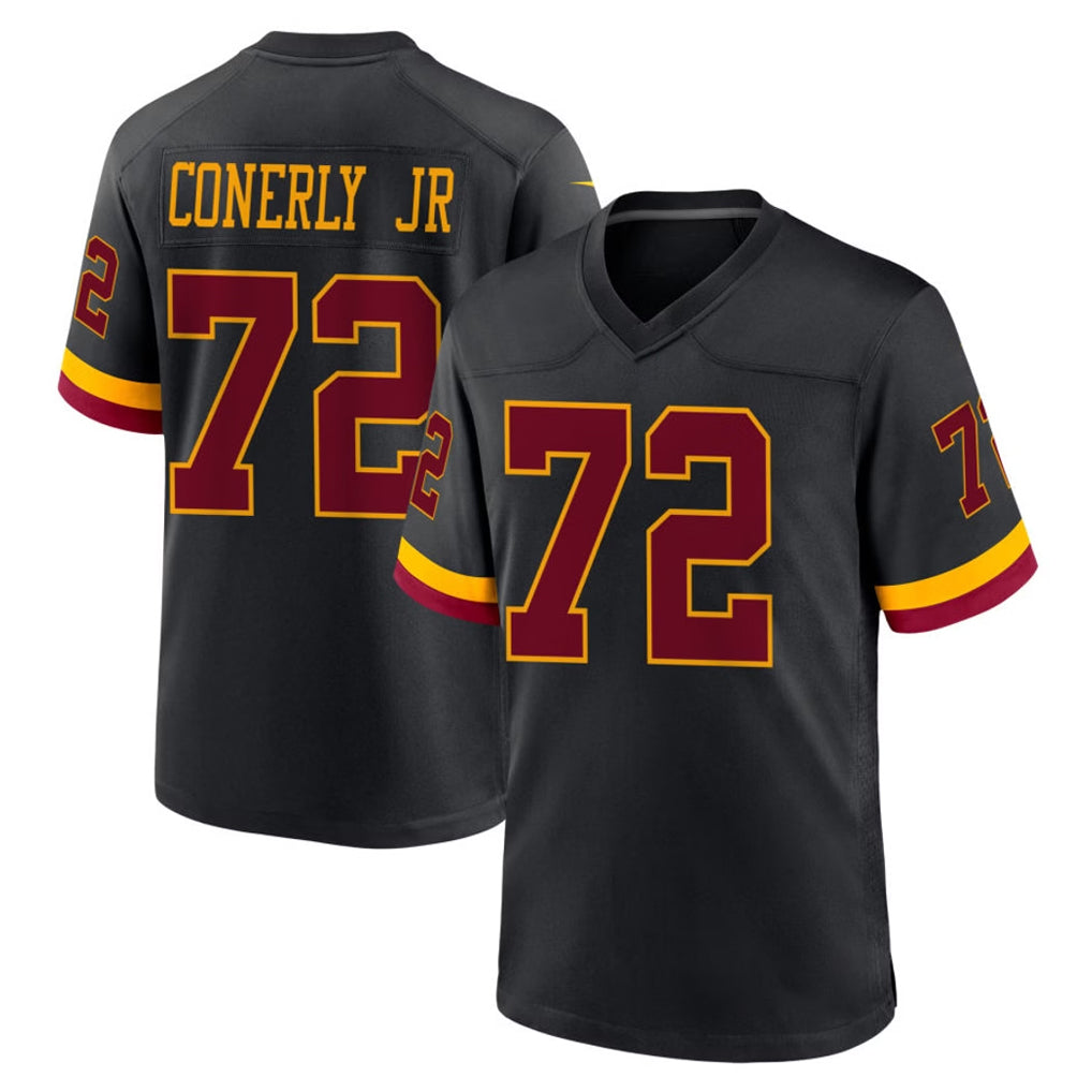 Kieara W.Commanders #72 Josh Conerly Jr. Player Black Limited Home Game Stitched Jerseys