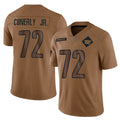 Kieara W.Commanders #72 Josh Conerly Jr. Player Brown Limited Salute To Service Home Game Stitched Jerseys