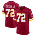 Kieara W.Commanders #72 Josh Conerly Jr. Player Burgundy Game Home Stitched Jerseys