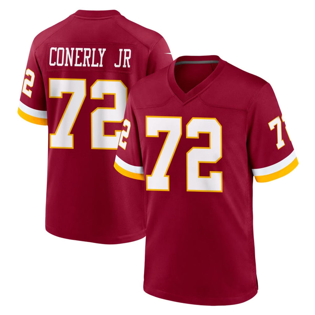 Kieara W.Commanders #72 Josh Conerly Jr. Player Burgundy Game Home Stitched Jerseys
