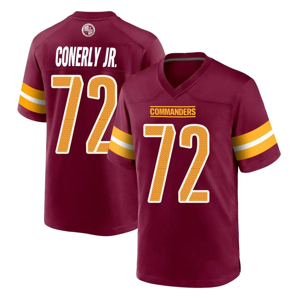 Kieara W.Commanders #72 Josh Conerly Jr. Player Burgundy Home Game Stitched Jerseys