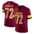 Kieara W.Commanders #72 Josh Conerly Jr. Player Burgundy Limited Vapor Home Game Stitched Jerseys