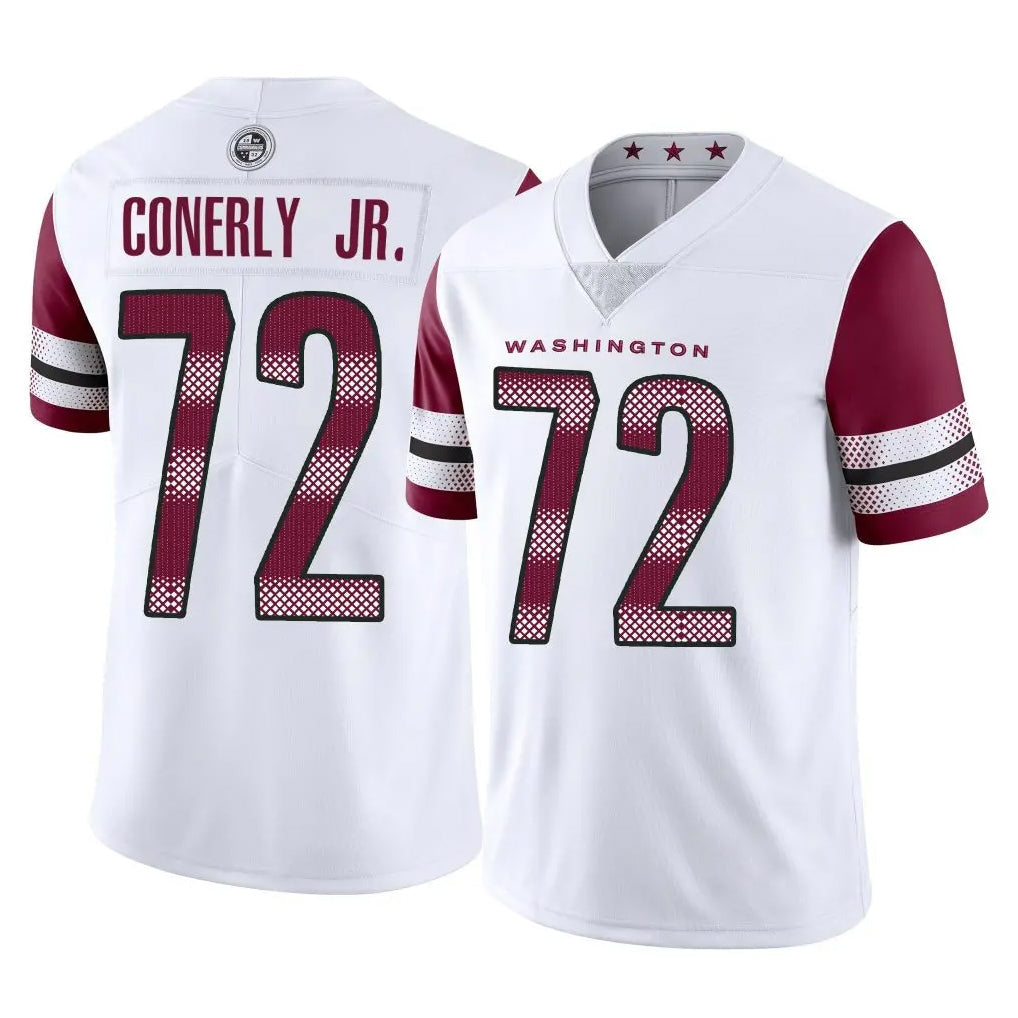 Kieara W.Commanders #72 Josh Conerly Jr. Player White Limited Vapor Home Game Stitched Jerseys
