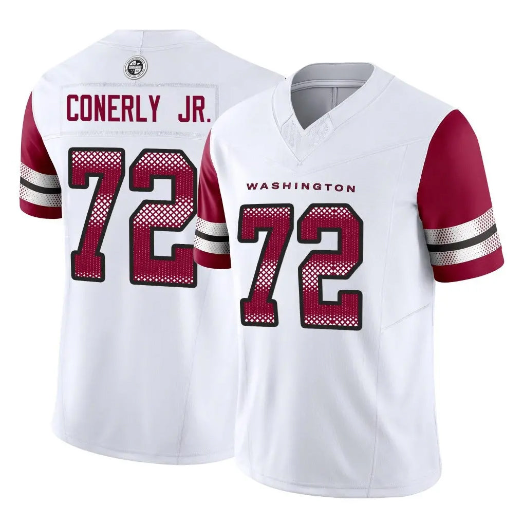 Kieara W.Commanders #72 Josh Conerly Jr. Player White Vapor F.U.S.E. Limited Home Game Stitched Jerseys