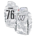 Kieara W.Commanders #76 Sam Cosmi Player Arctic Camo Limited Salute to Service Pullover Hoodies Game Stitched Jerseys