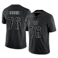 Kieara W.Commanders #76 Sam Cosmi Player Black Limited Reflective Home Game Stitched Jerseys