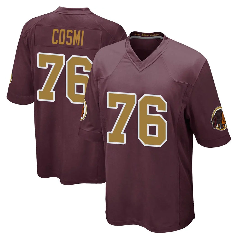 Kieara W.Commanders #76 Sam Cosmi Player Burgundy Alternate Home Game Stitched Jerseys
