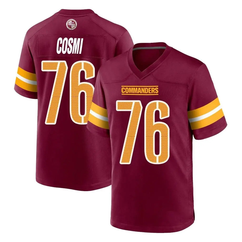Kieara W.Commanders #76 Sam Cosmi Player Burgundy Home Game Stitched Jerseys