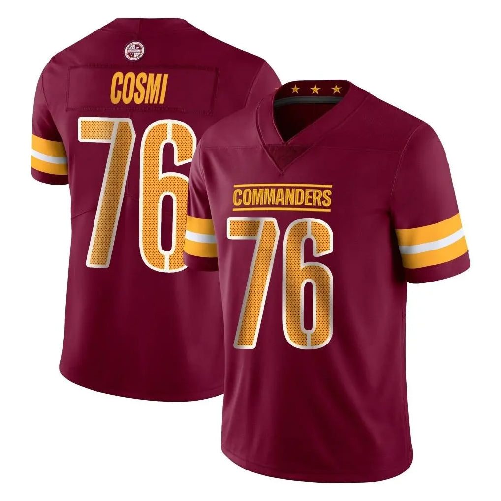 Kieara W.Commanders #76 Sam Cosmi Player Burgundy Limited Vapor Home Game Stitched Jerseys