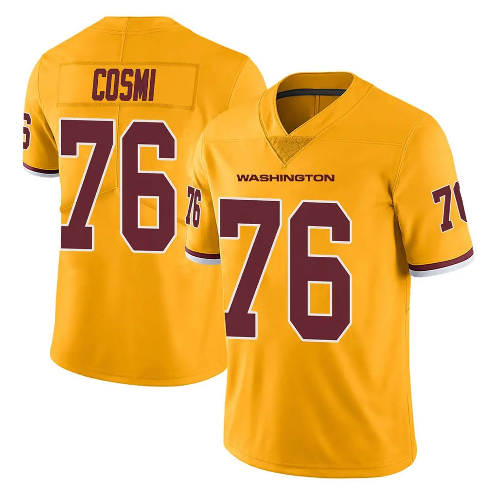 Kieara W.Commanders #76 Sam Cosmi Player Gold Limited Color Rush Home Game Stitched JerseysW.Commanders #76 Sam Cosmi Player Gold Limited Color Rush Home Game Stitched Jerseys