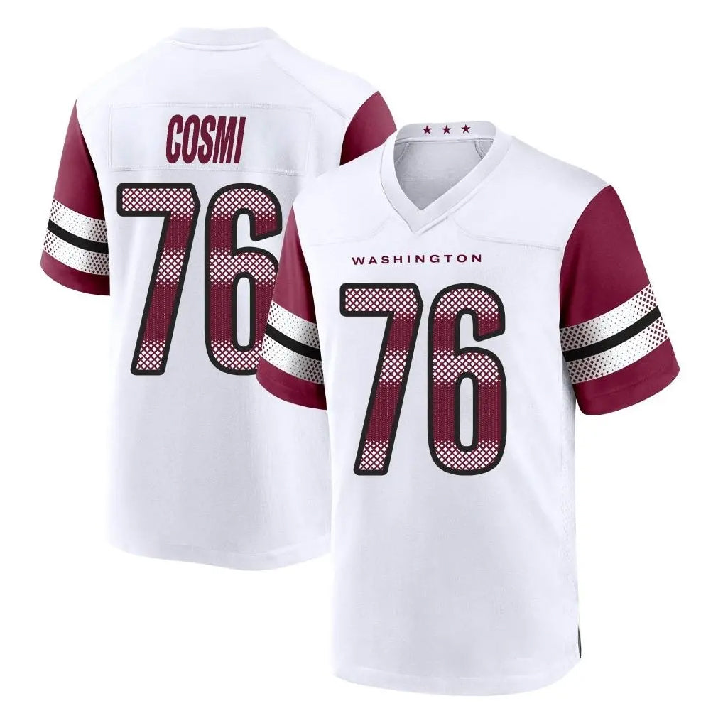 Kieara W.Commanders #76 Sam Cosmi Player White Game Home Stitched Jerseys