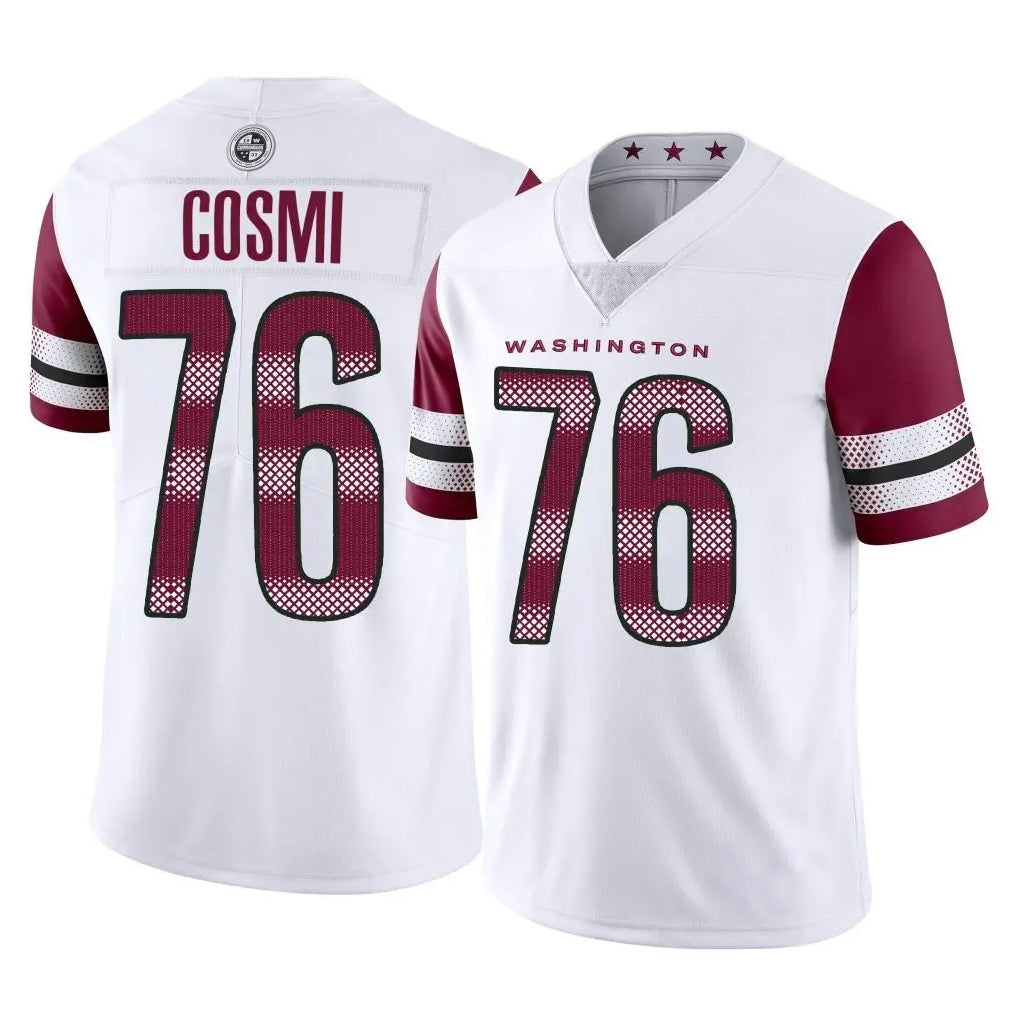 Kieara W.Commanders #76 Sam Cosmi Player White Limited Vapor Home Game Stitched Jerseys