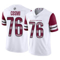 Kieara W.Commanders #76 Sam Cosmi Player White Limited Vapor Home Game Stitched Jerseys