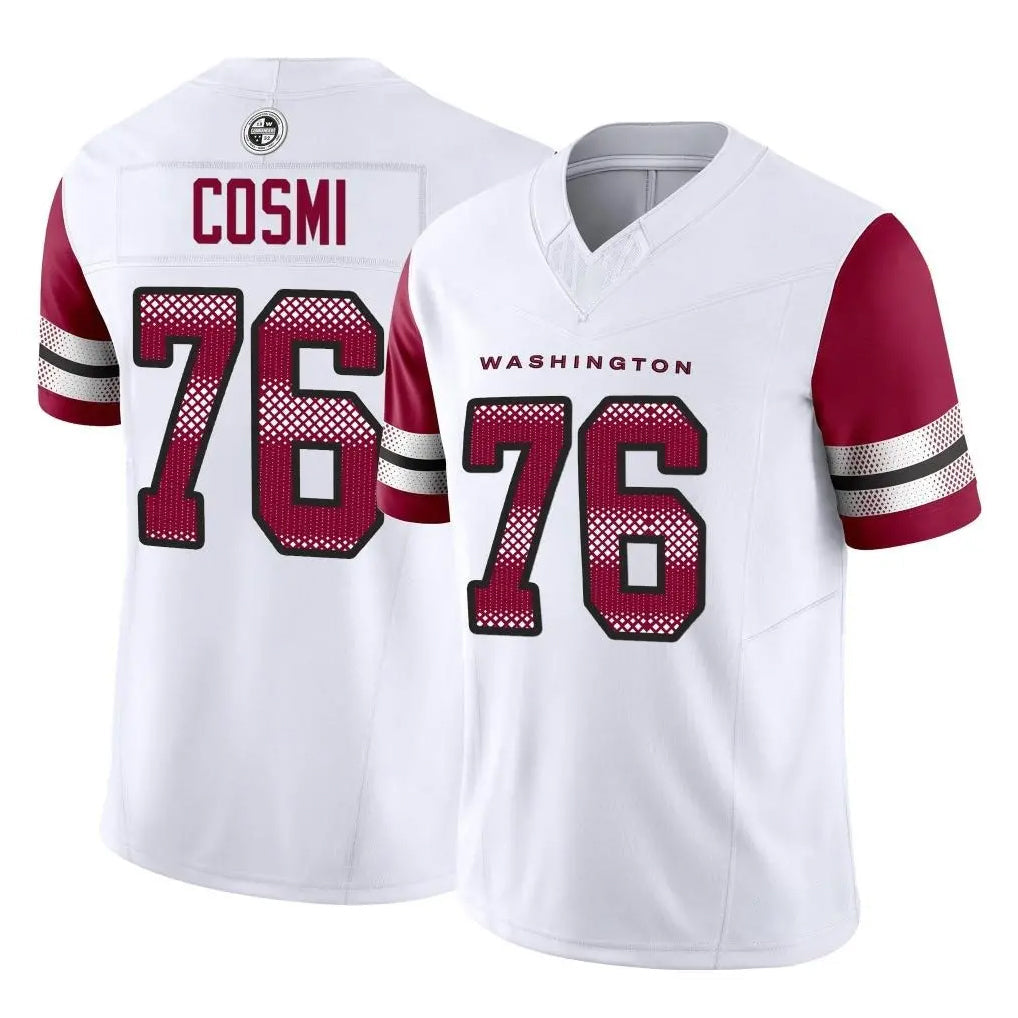 Kieara W.Commanders #76 Sam Cosmi Player White Vapor F.U.S.E. Limited Home Game Stitched Jerseys
