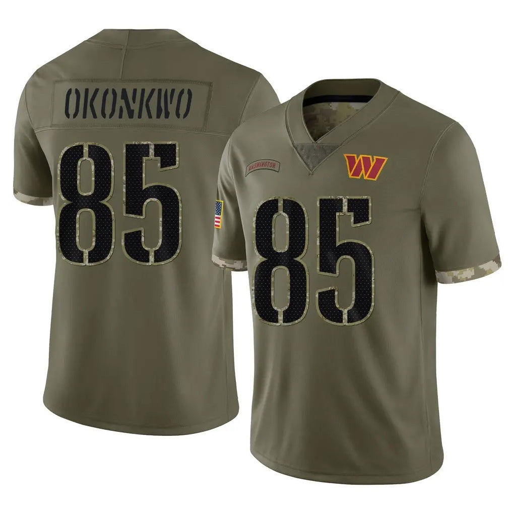 Kieara W.Commanders #85 Chig Okonkwo Player Olive Salute To Service Limited Home Game Stitched Jerseys
