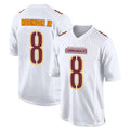 Kieara W.Commanders #8 Brian Robinson Jr. Player Tundra White Fashion Stitched Jerseys