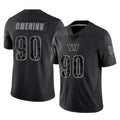 Kieara W.Commanders #90 Charles Omenihu Player Black Limited Reflective Home Game Stitched Jerseys