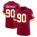 Kieara W.Commanders #90 Charles Omenihu Player Burgundy Game Home Stitched Jerseys