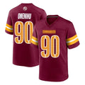 Kieara W.Commanders #90 Charles Omenihu Player Burgundy Home Game Stitched Jerseys