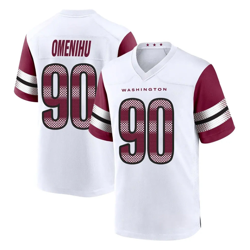 Kieara W.Commanders #90 Charles Omenihu Player White Game Home Stitched Jerseys