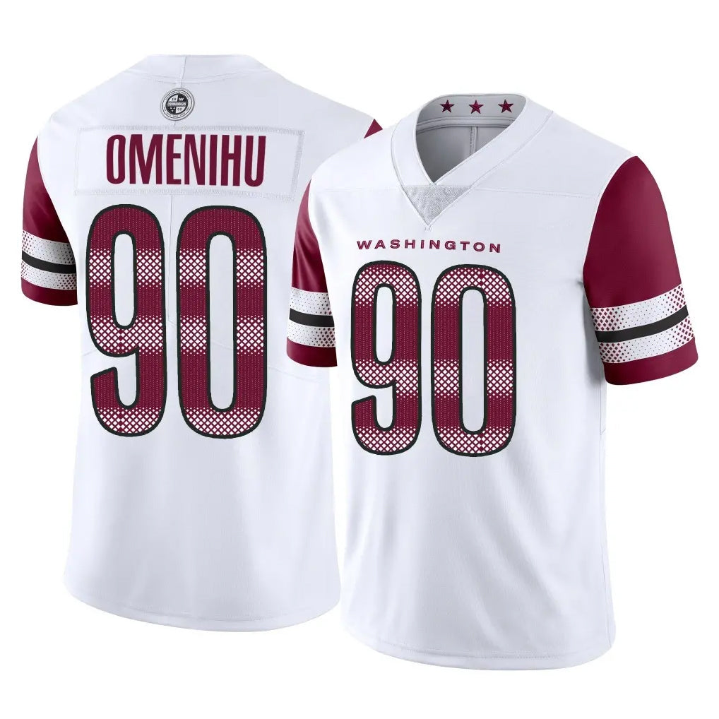 Kieara W.Commanders #90 Charles Omenihu Player White Limited Vapor Home Game Stitched Jerseys