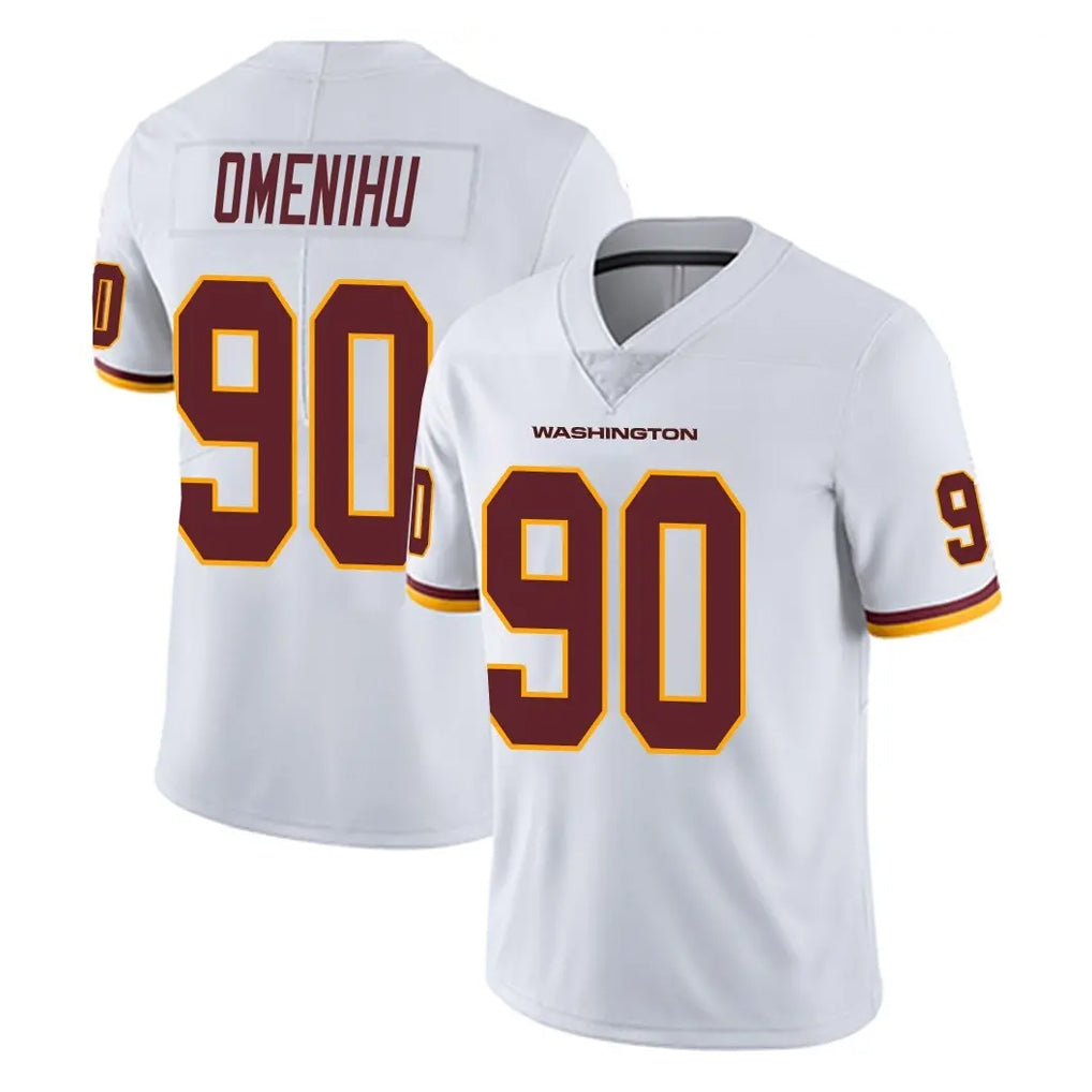 Kieara W.Commanders #90 Charles Omenihu Player White Limited Vapor Untouchable Home Game Stitched Jerseys