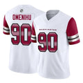 Kieara W.Commanders #90 Charles Omenihu Player White Vapor F.U.S.E. Limited Home Game Stitched Jerseys