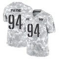Kieara W.Commanders #94 Daron Payne Player Arctic Camo Limited Salute To Service Home Game Stitched Jerseys