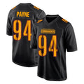 Kieara W.Commanders #94 Daron Payne Player Black Carbon Fashion Home Game Stitched Jerseys