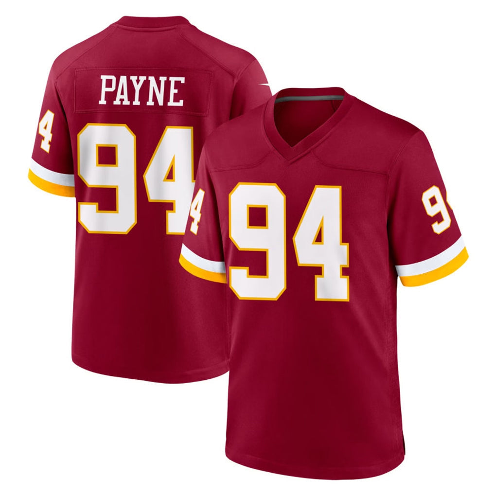 Kieara W.Commanders #94 Daron Payne Player Burgundy Game Home Stitched Jerseys