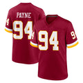 Kieara W.Commanders #94 Daron Payne Player Burgundy Game Home Stitched Jerseys