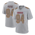 Kieara W.Commanders #94 Daron Payne Player Gray Atmosphere Fashion Home Game Stitched Jerseys