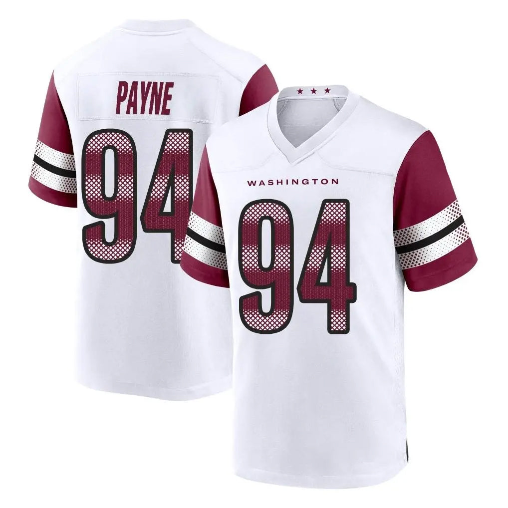 Kieara W.Commanders #94 Daron Payne Player White Game Home Stitched Jerseys