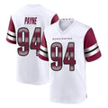 Kieara W.Commanders #94 Daron Payne Player White Game Home Stitched Jerseys