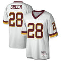Kieara Washington Football Team #28 Darrell Green Mitchell & Ness White Legacy Replica Stitched Jersey
