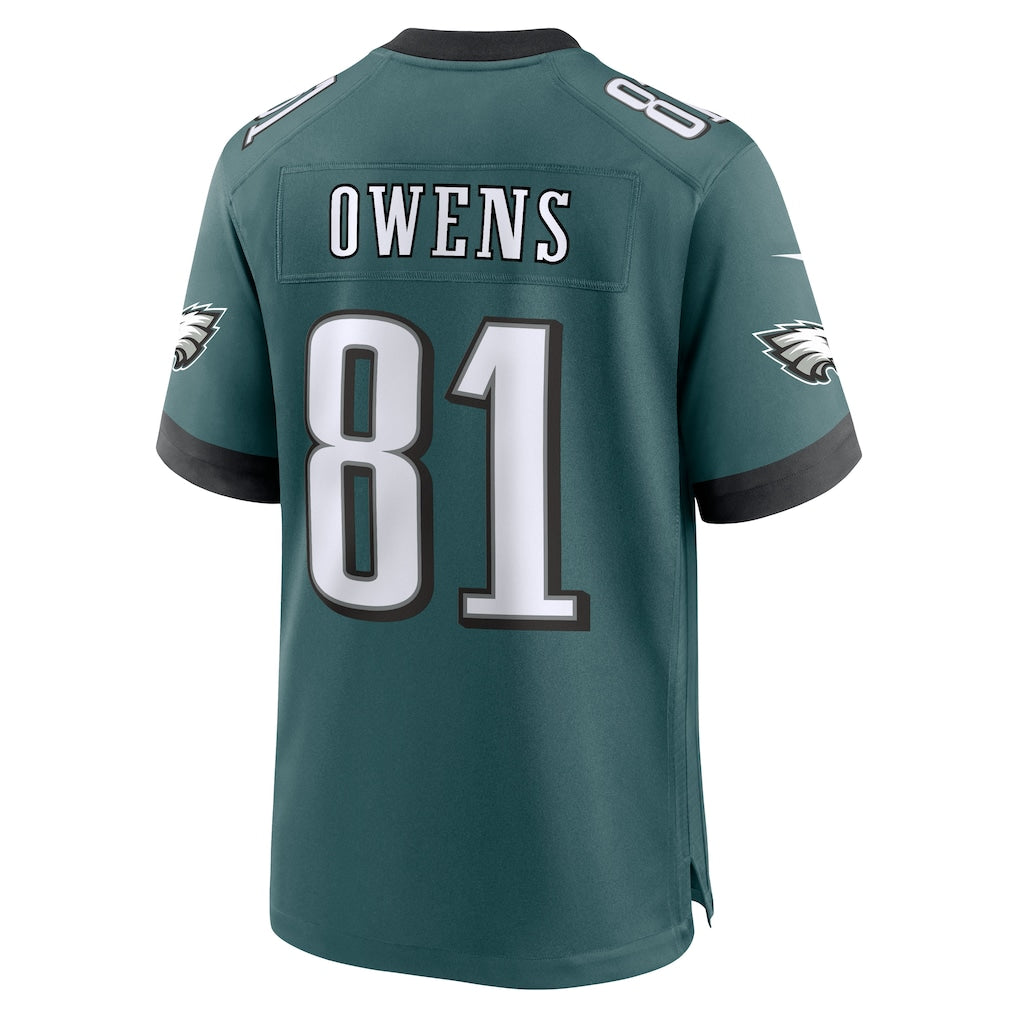 Kieara P.Eagles #81 Terrell Owens Midnight Green Team Game Jersey