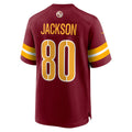 Kieara W.Commanders #80 Tyree Jackson Burgundy Team Game Jersey
